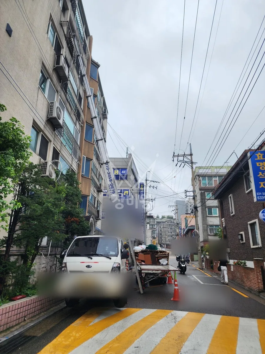 충남 사다리차 폐기물 처리 작업 현장