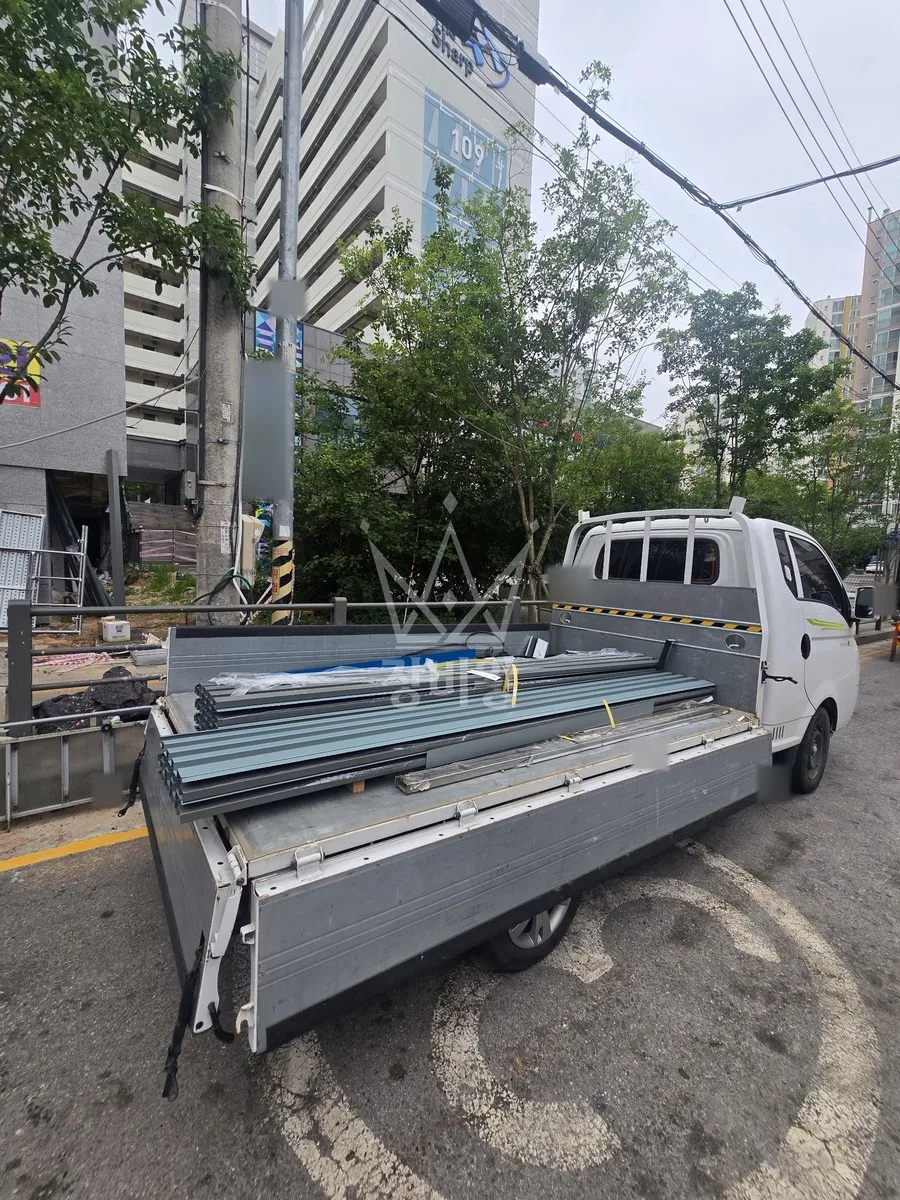 전북 사다리차 자재 양중 작업 현장