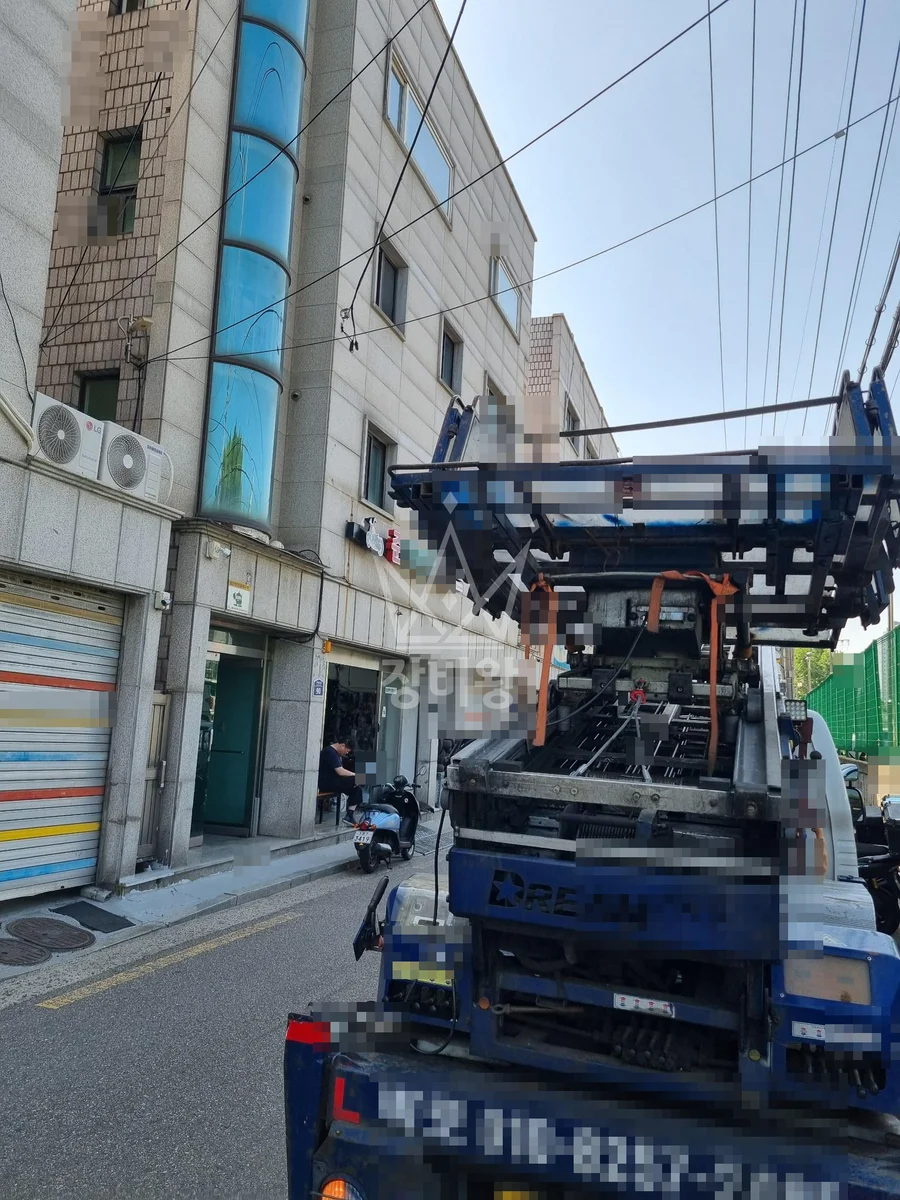 경북 사다리차 에어컨 실외기 작업 현장