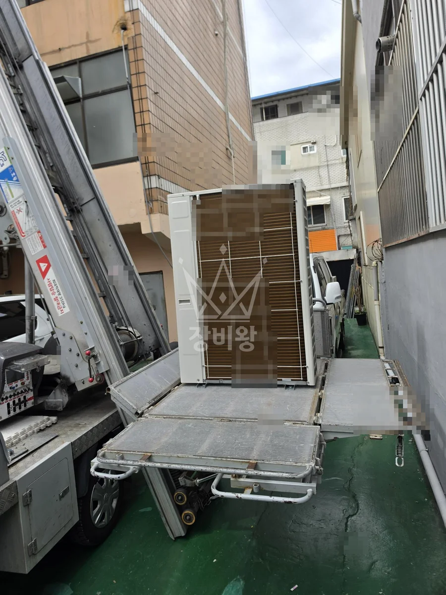 부산 서구 사다리차 에어컨 실외기 작업 현장