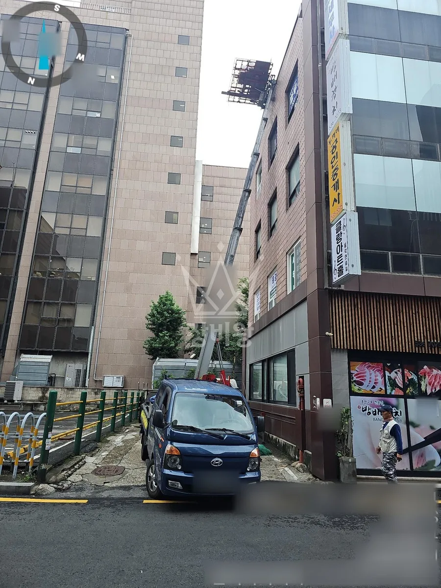 전북 사다리차 자재 양중 작업 현장